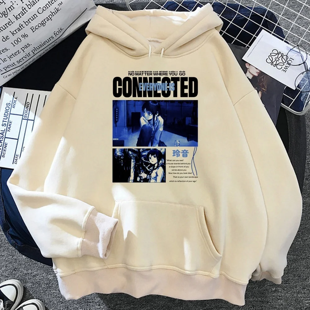 Serial Experiments Lain women hoodies kawaii fashion graphic 2000s ladies clothes harajuku Casual Sport Coat