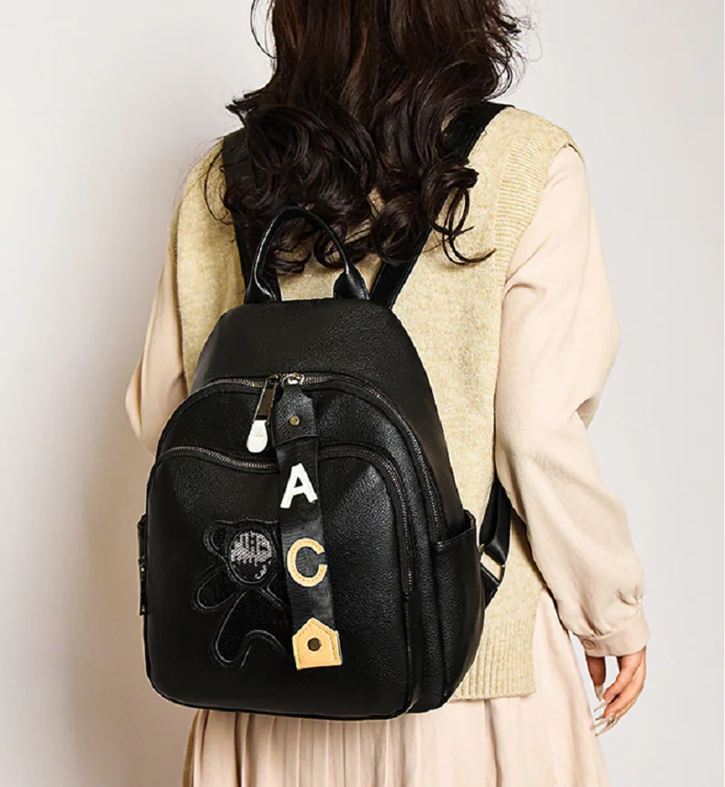 

Новые корейские модные дорожные рюкзаки из мягкой кожи, женские повседневные сумки на плечо большой вместимости, школьная сумка, рюкзак через плечо