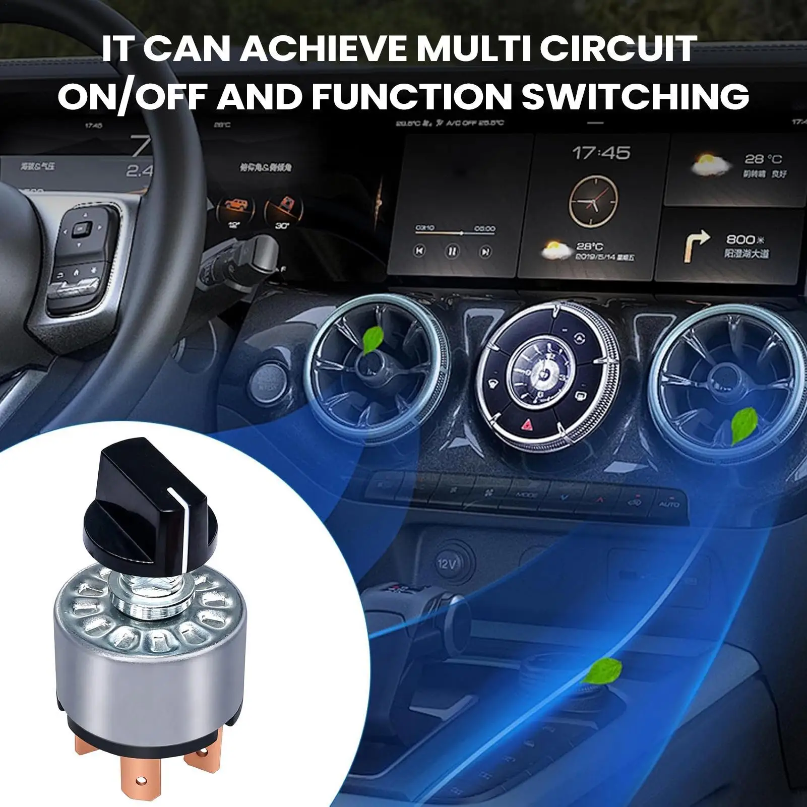 4 Positions Knob Dustproof 3 Speed 16A 120VAC 12A 250VAC Rotary Cam Selector Knob for Industrial Control Control Panel HVAC view 5