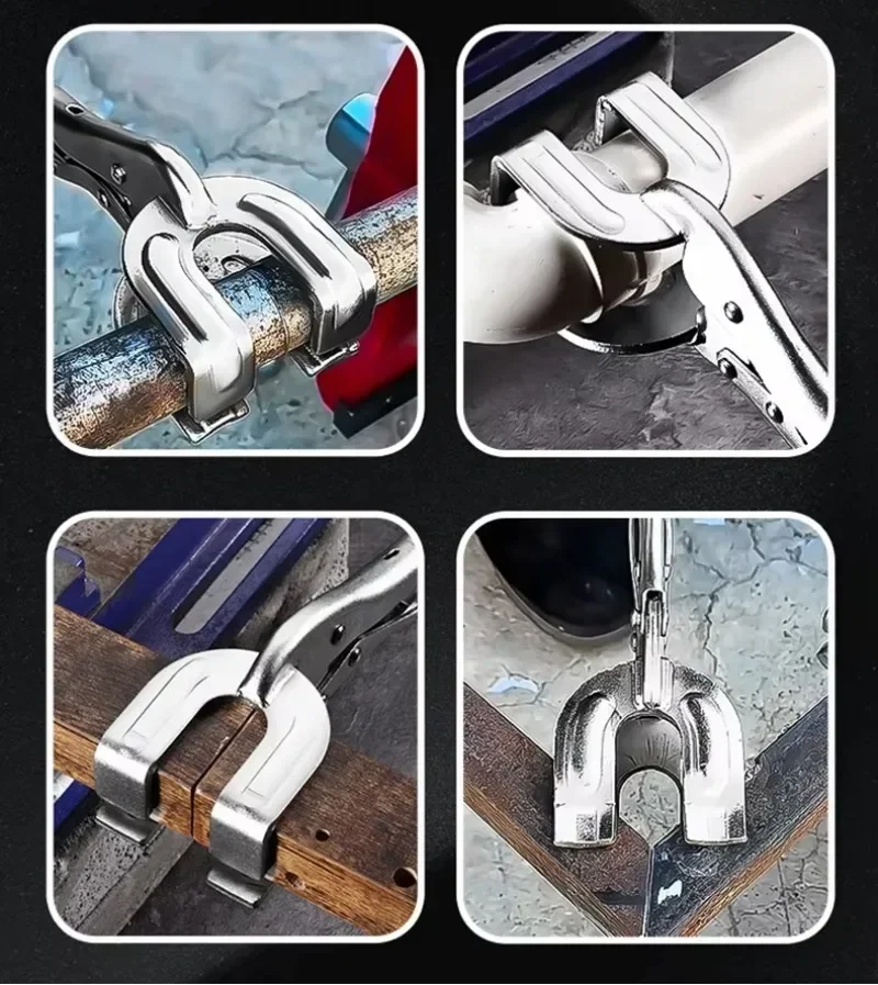 9 Inch U-Shaped Locking Pliers Welding Clamp Adjustable Jaw Heavy Duty for Woodworking Metalworking Plumbing Repair