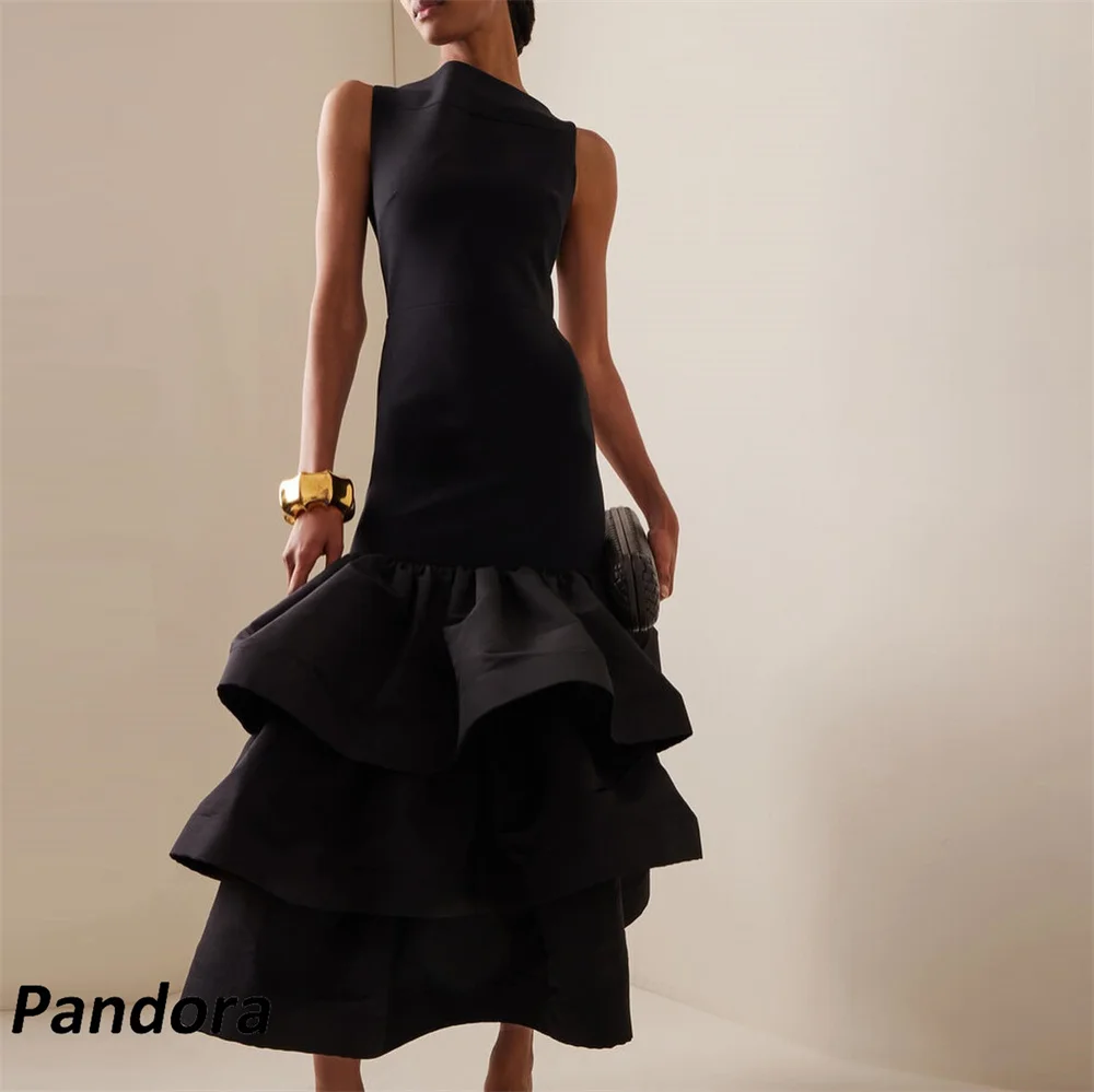 

Pandora Mermaid Boat Neck Prom Dress Ankle Length With Tiered Evening Summer Elegant Party Dress For Women 2024