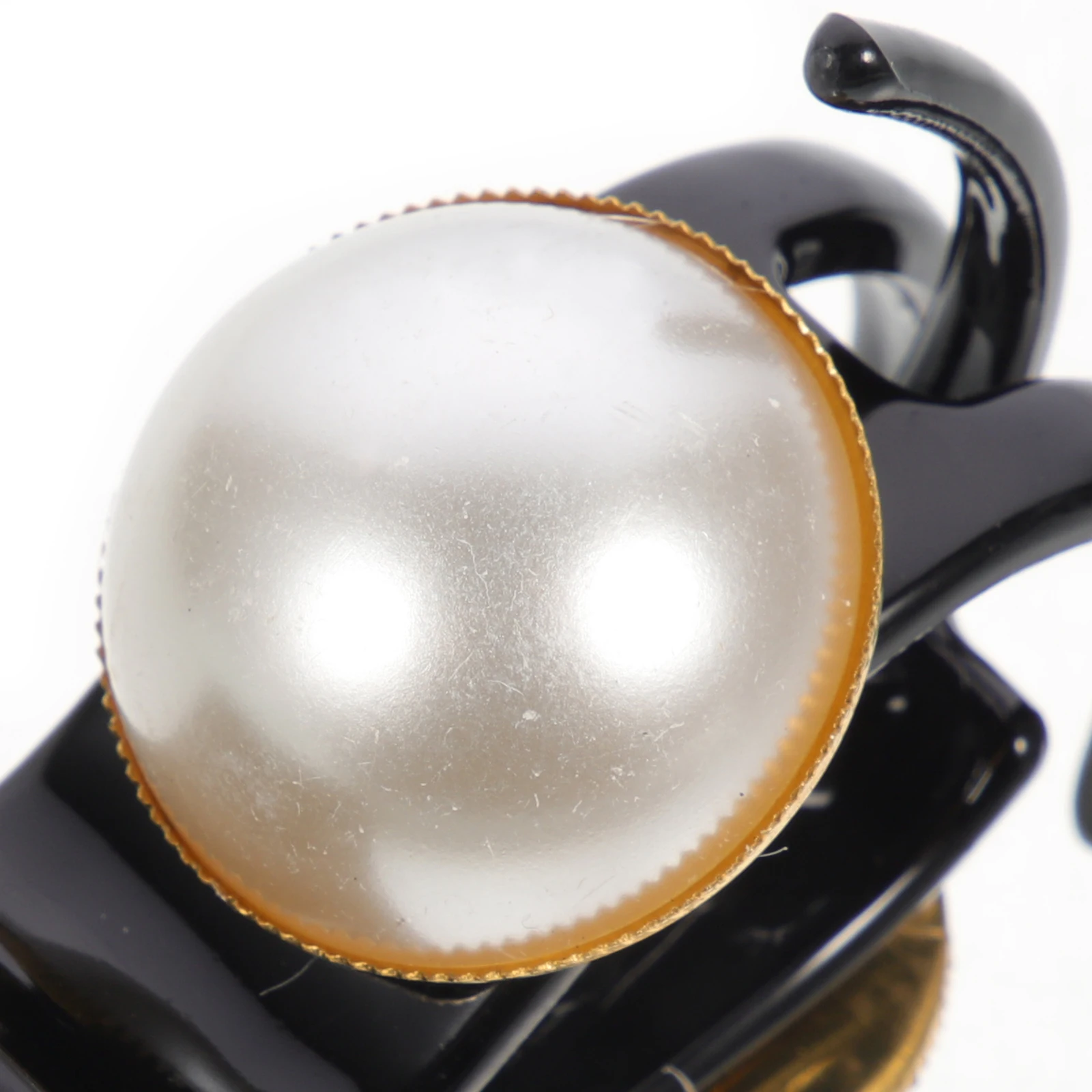 

Rhinestone 48mm Lady Hair Claw Durable Plastic Pearl Decorated Women Hairpin Lady Claw Pearl Hair Clip Accessories