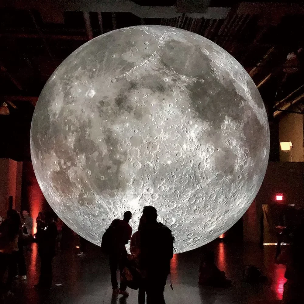 High Quality Large Lighting Inflatable Moon Globe Planet Ball for Decoration