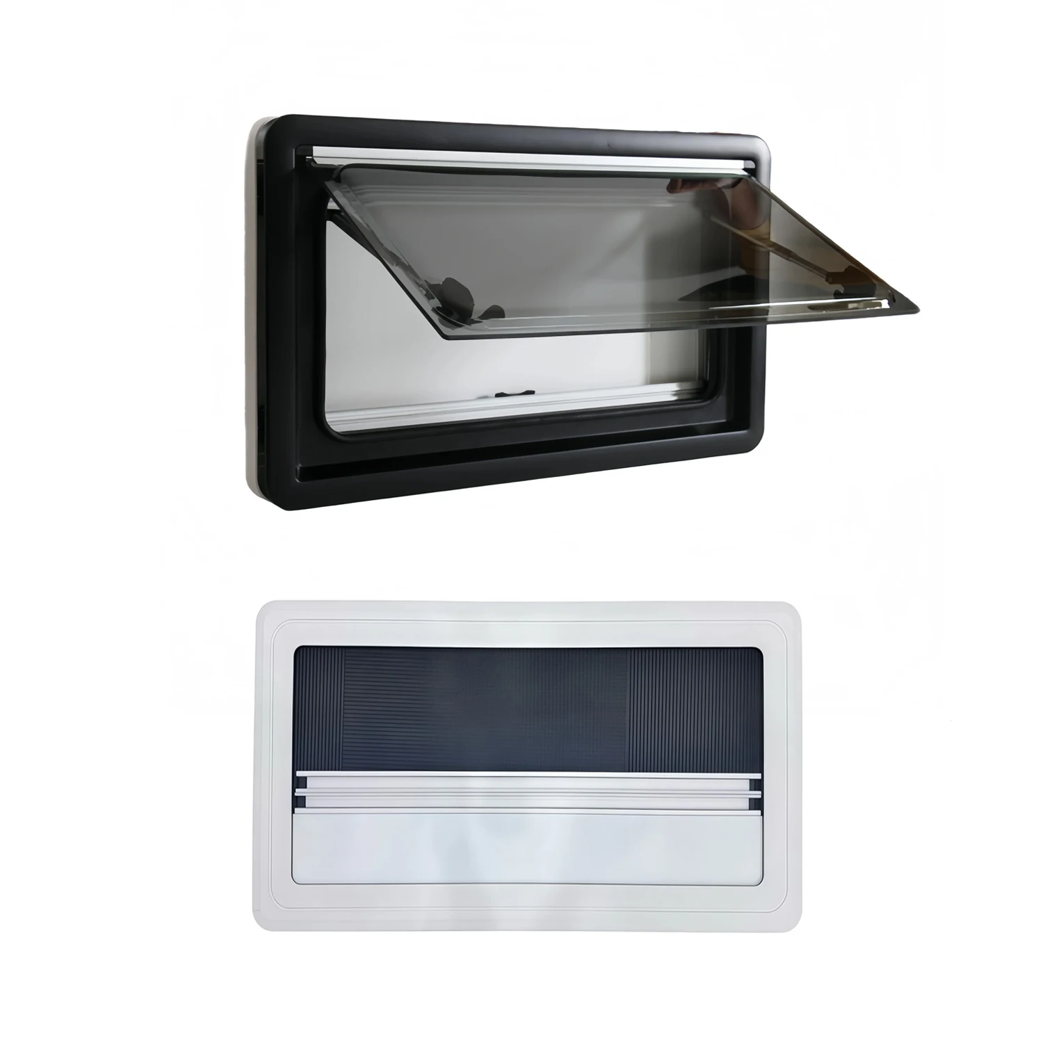 Factory Price RV Caravan Windows Premium Quality ASA Push-out Double-layer Tinted Glass Ventilation Windows with Fly Net Blind