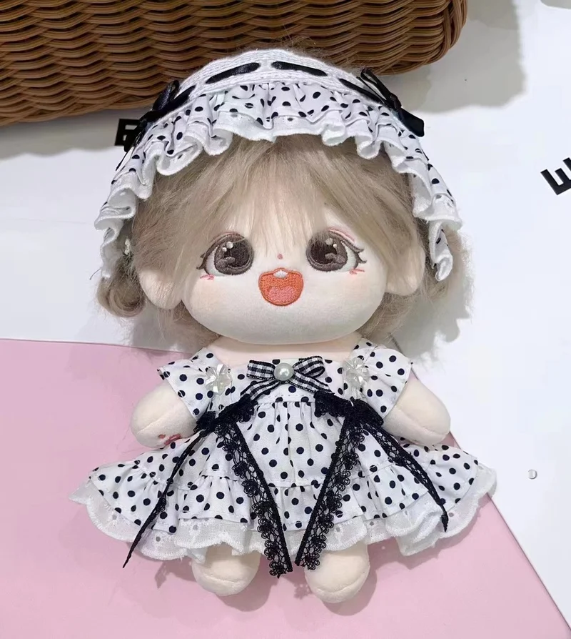 

20 см Рождественская и китайская новогодняя хлопковая кукольная одежда, платье горничной, супер дешевая детская одежда, подарок для девочек-подруг