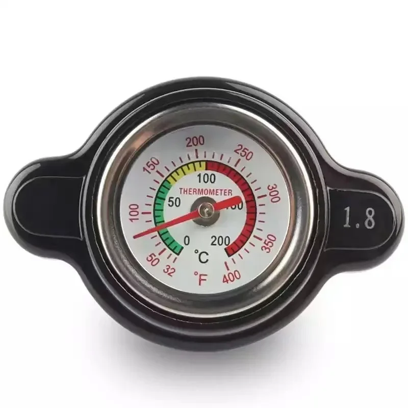 For Honda Yamaha Kawasaki Suzuki Polaris Ranger Motorcycle ATV 1.8 Bar High Pressure Radiator Cap 25.6Psi With Temperature Gauge