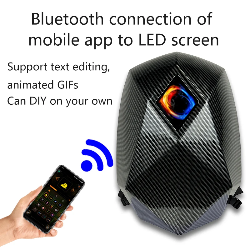 

LED Light Technology Helmet Bag Motorcycle Tail Bag Box Rear Seat Bag Large Capacity Rider Backpack Motorbike Accessories