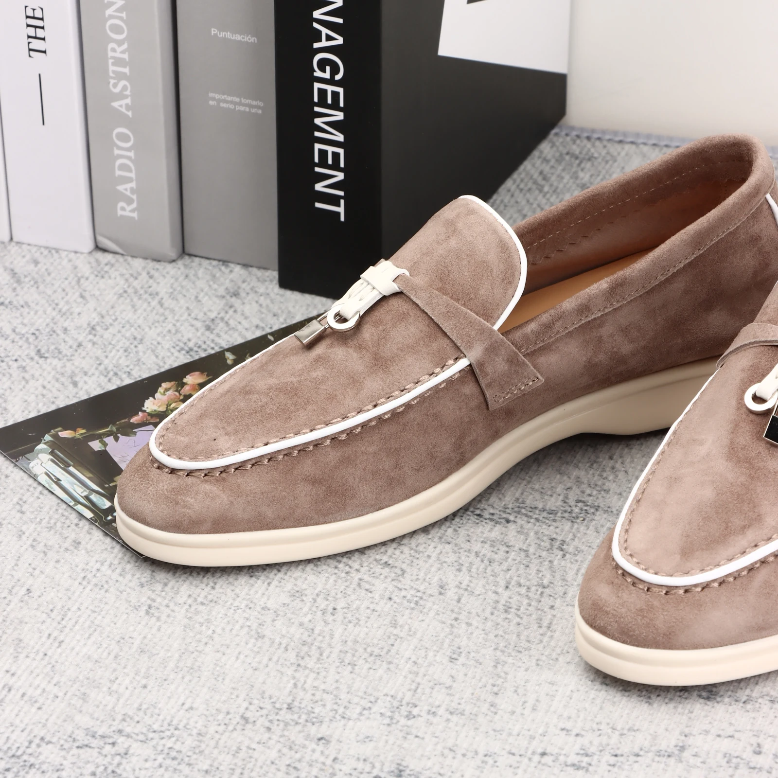 Suede Leather Men Loafers Shoes 2023 Spring Autumn Casual Women Shoes Slip On Women Flat Loafers Comfortable Moccasins Shoes