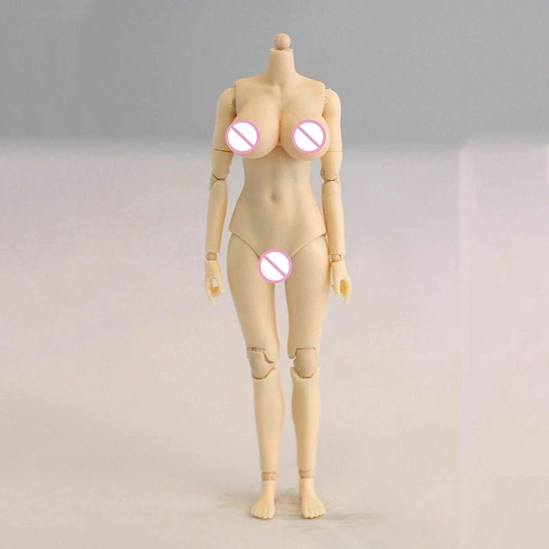 HENG TOYS 1/12 Female Flexible Body Model PVC Pale Skin Huge Chest Figure Model