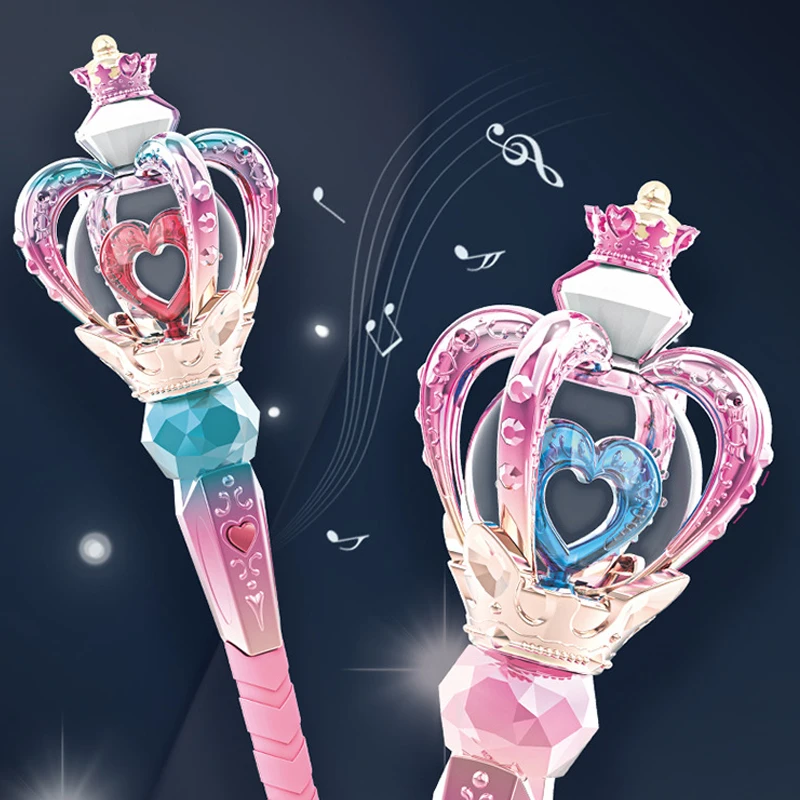 Musical Light Magic Wand  Princess For Girl Christmas  Cosplay Electric  Lovely Toy  Role-playing Portable Wand