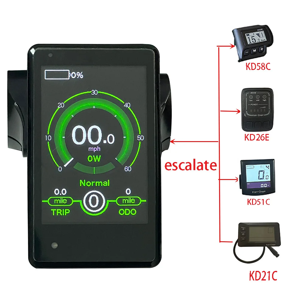 KD718 LCD Display E-bike Accessories, Electric Scooter, Mountain Bike, Speed Controller, 36V, 48V