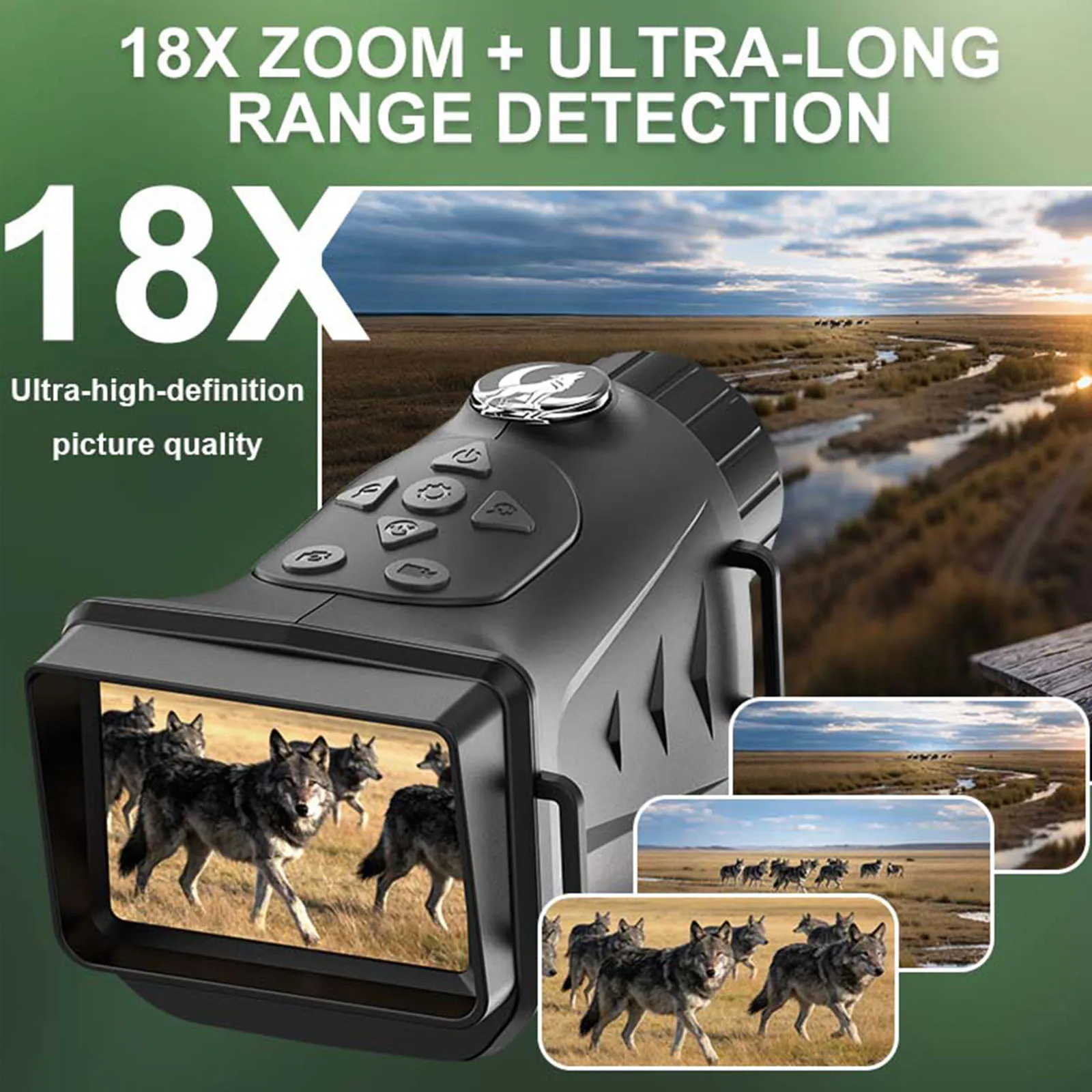 4K Infrared Night Visions Device Rechargeable Hunting Camera Digital Infrared Monocular Telescope for Outdoor Camping and Travel