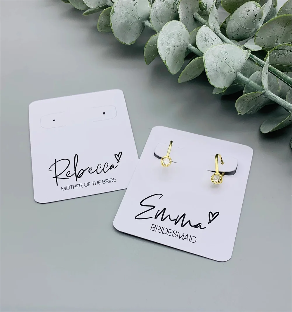 Personalised bridesmaid earring card, hoop earring card, diy bridesmaid proposal, luxury bridesmaid proposal, gifts for bridesma