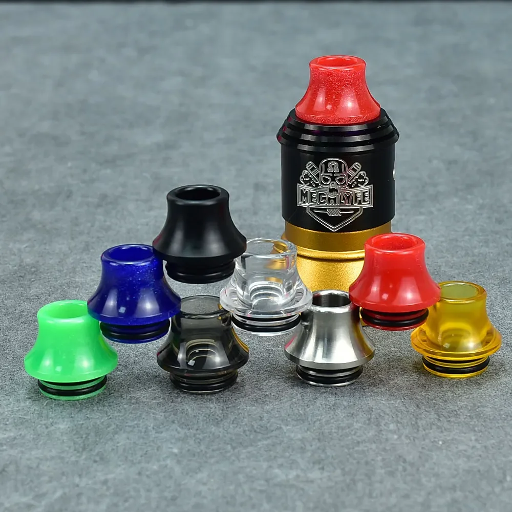 Wolfcoolvape 810 Vape Drip Tip PC y 316SS para Zeus X RTA Apocalipsis GEN 2 RDA atomizador de orificio ancho RDA RTA Accesorios