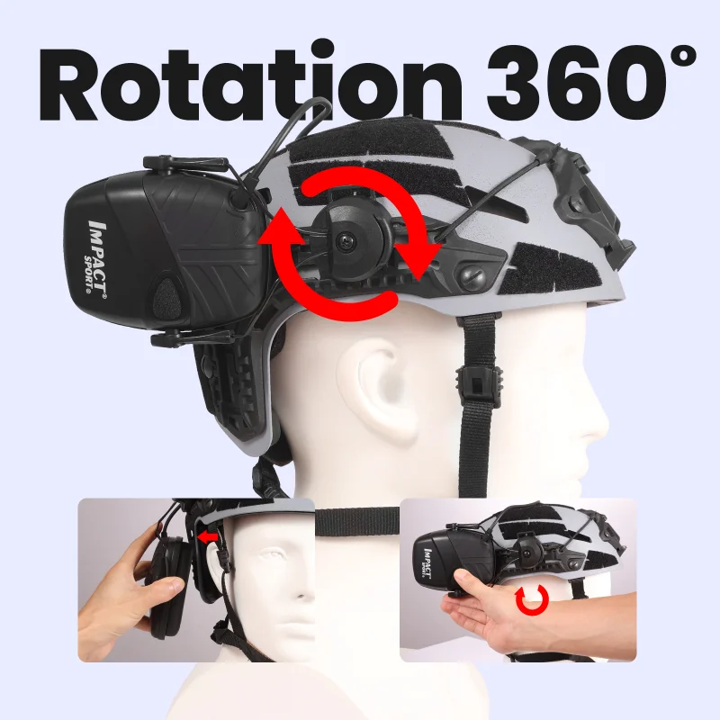 Sport Hunting shooting helmet Electronic earmuffs Helmet track adapter Tactical headphone holder noise reduction earmuffs