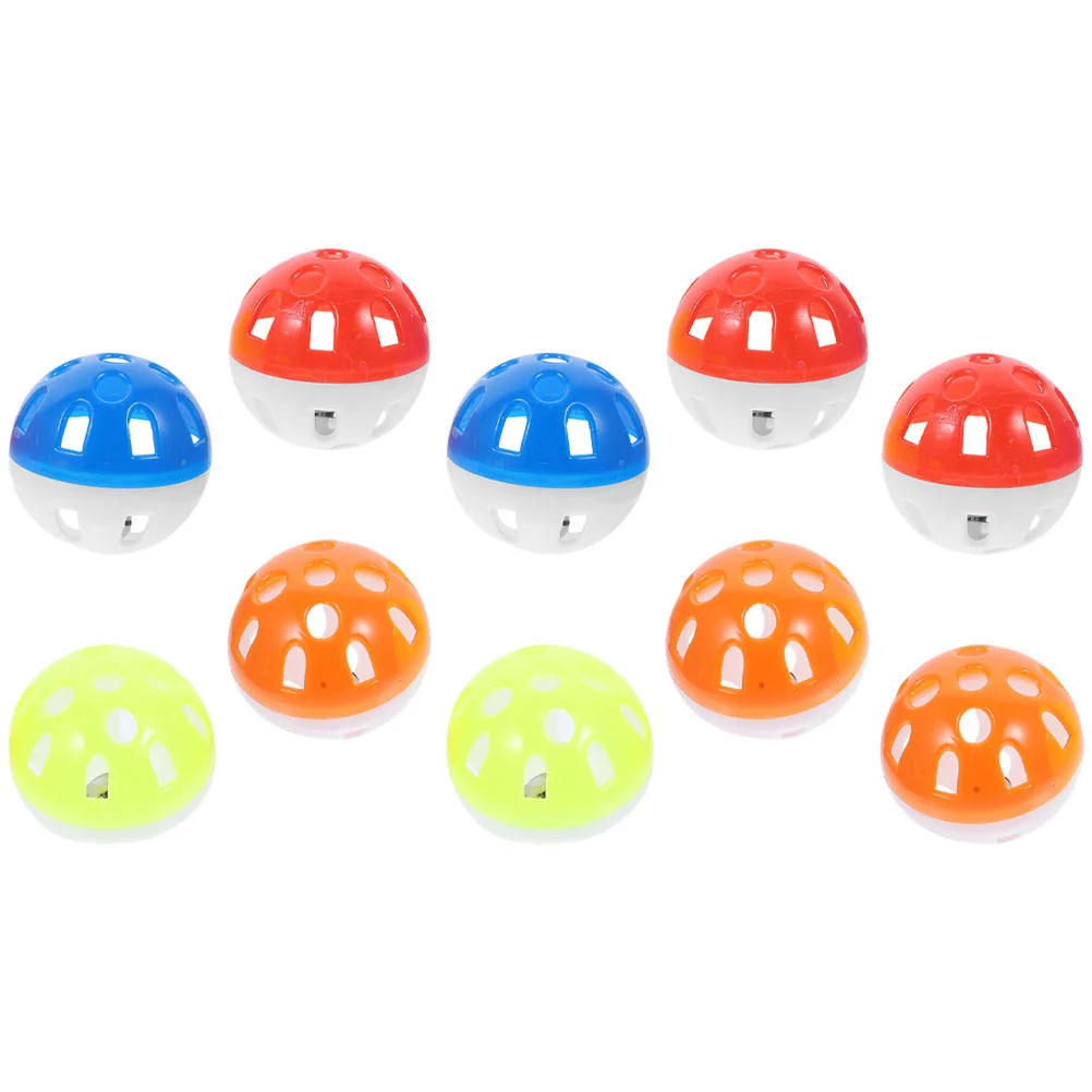 10 Pcs Parrot Trick Toy Bird Puzzle Hollow Bell Ball Plastic Balls Training Toys