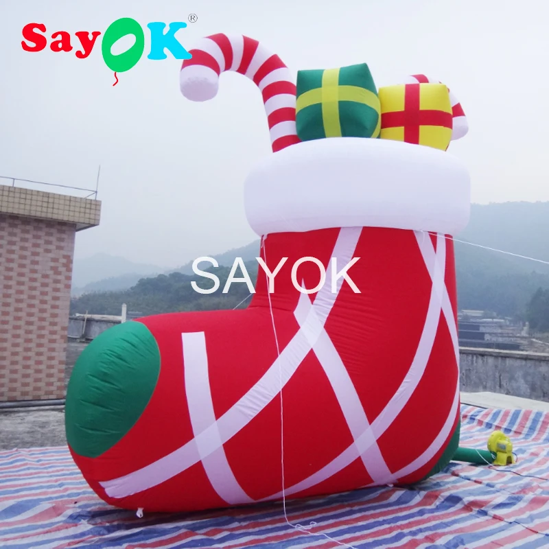 

Inflatable Christmas Stocking 3m/4m High Christmas Decorations For Outdoor And Indoor Use