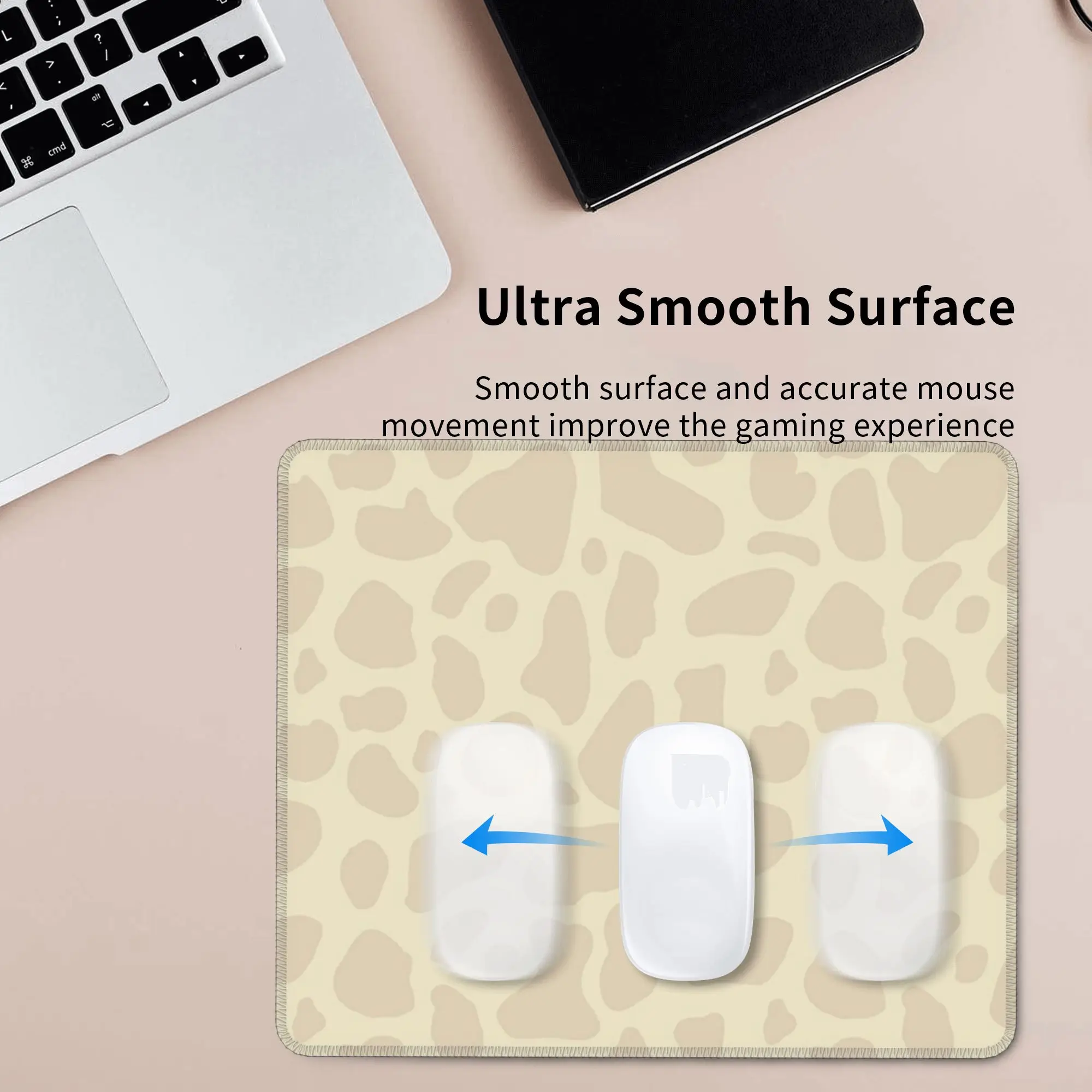 Light Leopard Pattern Mouse Pad Computer Keyboard Mouse Mat Gaming PC Laptop Desk Mat Office Accessories Table Mats