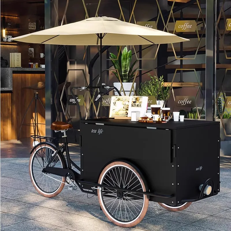 

Coffee mobile tricycle stall outdoor sale food truck stall upside down donkey float promotion night market shopping mall snacks