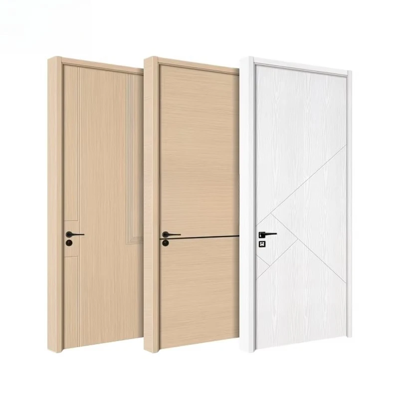 

2024 New White Interior Wood Door Custom Soundproof Pvc Prehung Bedroom Apartment Toilet Interior Wooden Doors