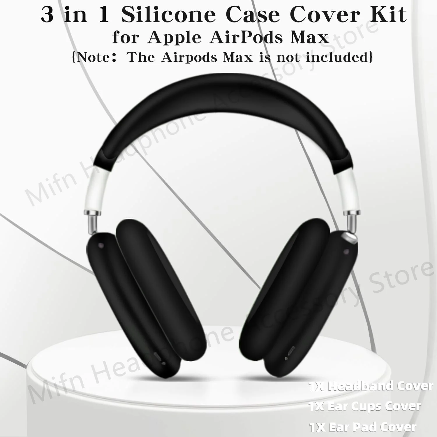 سماعة اكسسوارات مجموعة ل Airpods ماكس 2021 شفاف/سيليكون لينة عقال غطاء استبدال غطاء سماعة اكسسوارات