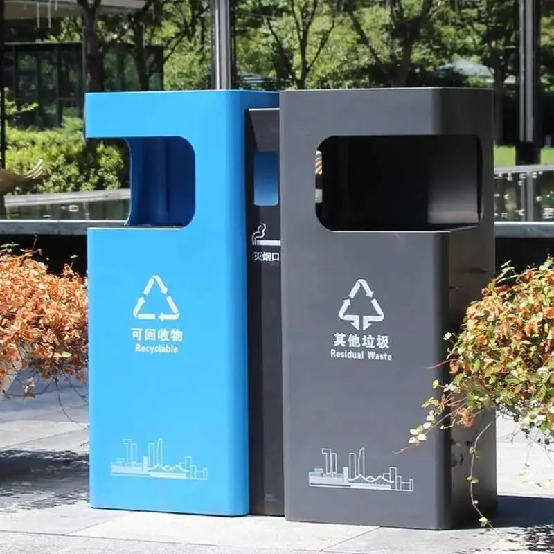 

Large Outdoor Garbage Bin Community Property Fruit Peel Box Stainless Steel Customized Room Dump Recycling Bin Separate Sorting