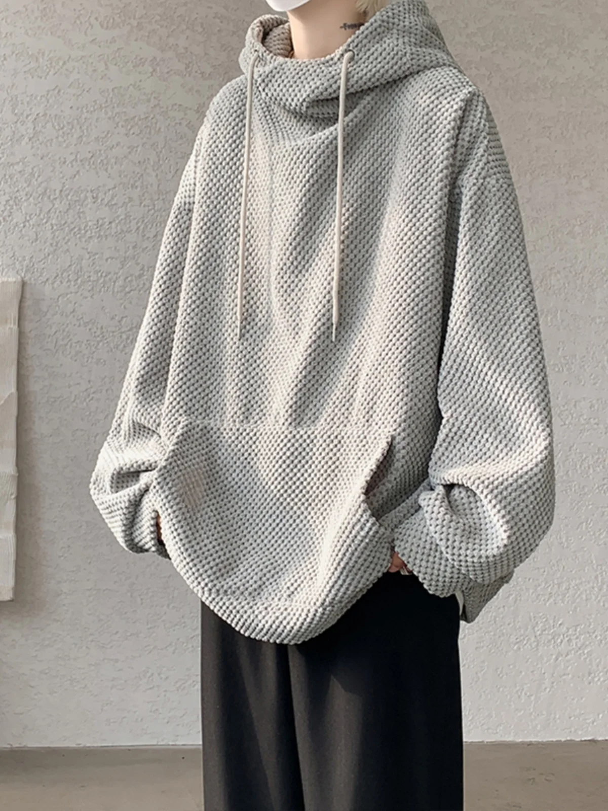 

Мужская вельветовая толстовка оверсайз на осень-зиму: модная, теплая, в американском стиле, ретро, повседневная, из хлопка и полиэстера