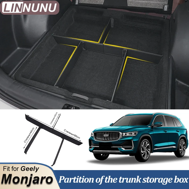 

LINNUNU Partition of Trunk Storage Box Fit for Kx11 GEELY Monjaro Manjaro 2023 2024 Xingyue L Car Styling Trunk Folding Board