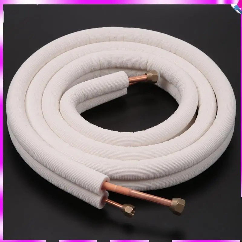 

N96R 8Pcs 3Meter Air Conditioner Pair Coil Tube 1/4In 3/8In Insulated Aluminum Wire Set Air Conditioner Refrigerant Tube