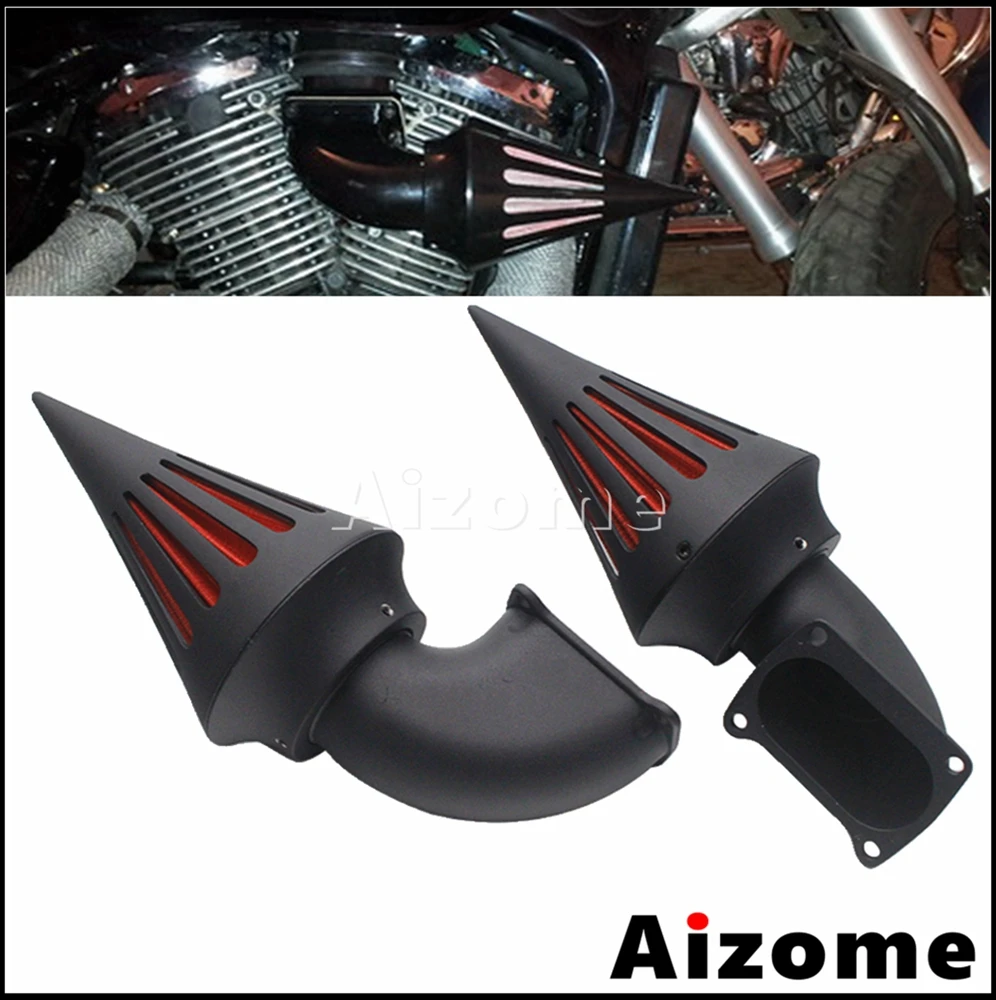 Aluminum Motorcycle Dual Spike Cone Air Filters For Suzuki Boulevard M109 M 109R M109R Engine Intake Cleaner Filter All Years