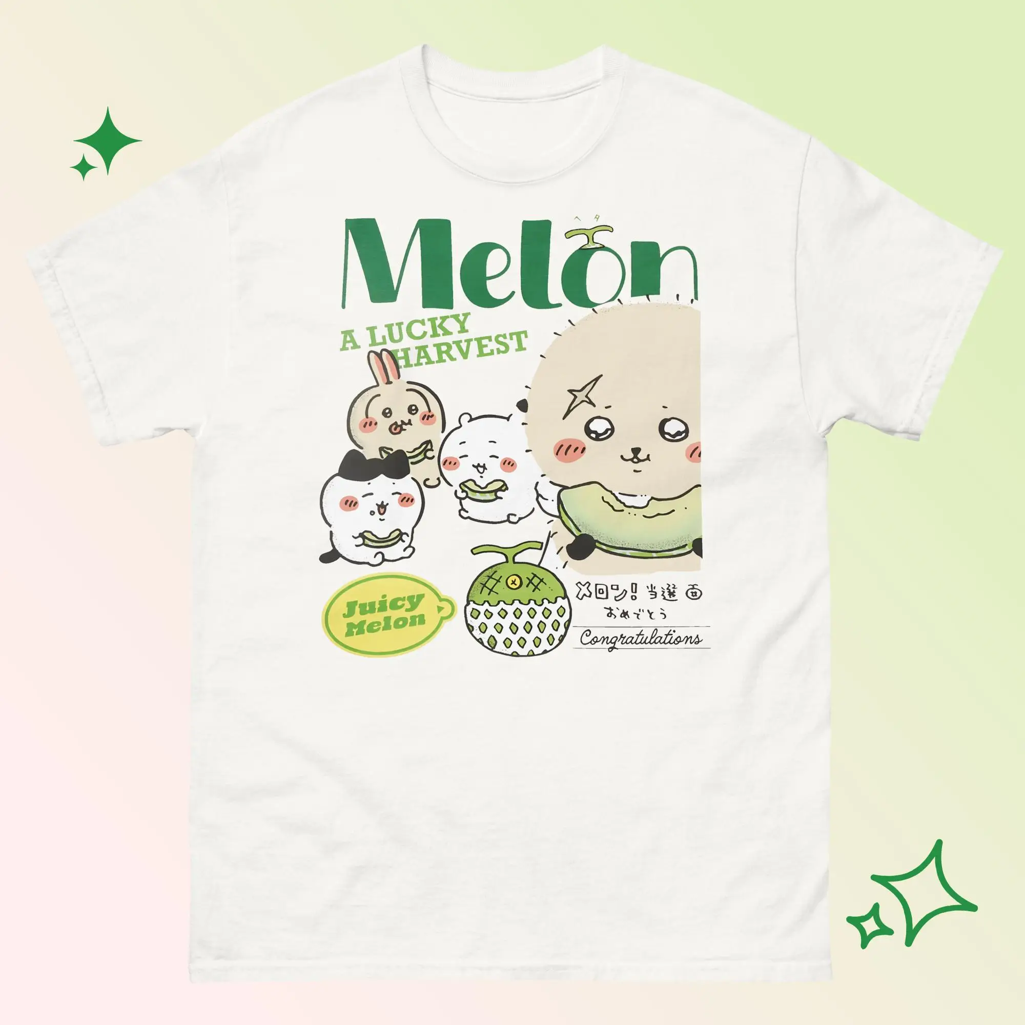 Chiikawa Usagi Hachiware Interessantes T-Shirt mit Alltagsszenen-Motiv, Unisex O-Ausschnitt Kurzarm Sommer-Freizeitkleidung für Kinder und Erwachsene – Detail 3