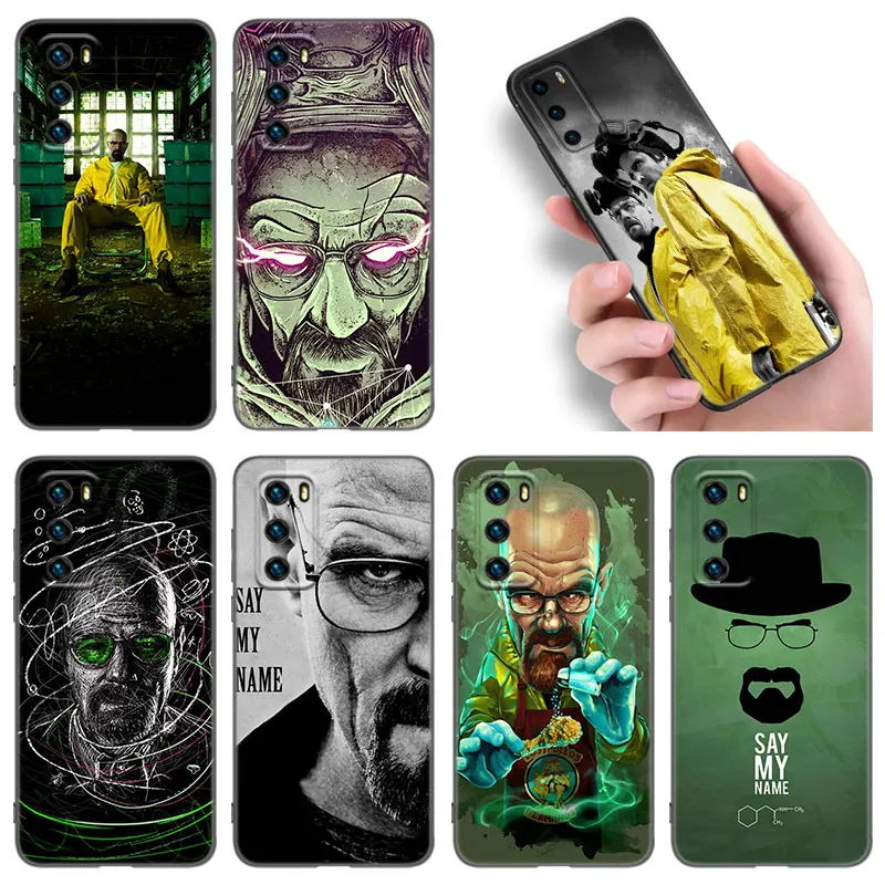 Breaking Bad TV Show Phone Case For Huawei P8 P9 P10 P20 P30 P40 Lite E P50 P Smart Pro Z S 2018 2019 2020 2021 Soft Black Cover