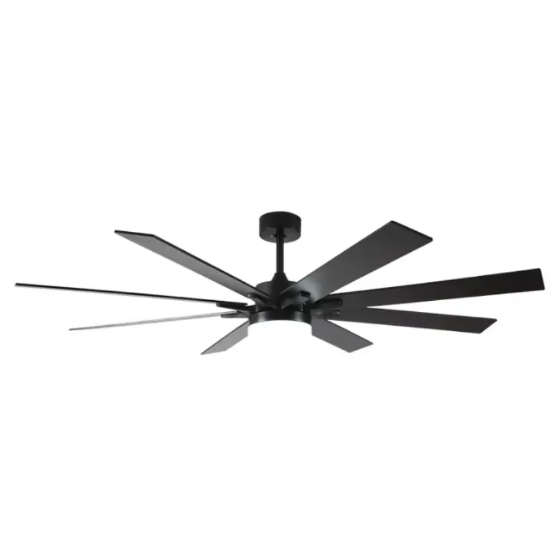 

Modern Design 72 Inch Ceiling Fan with 8 Blades Black Ceiling Fans with Bright Led Lights