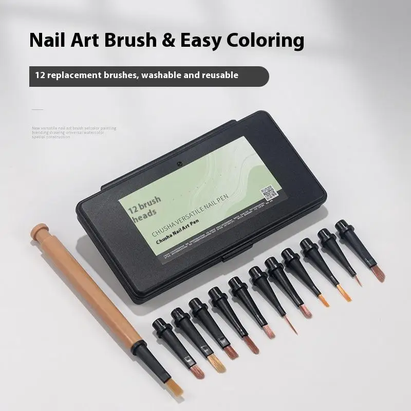 1 Set Disposable Nail Polish Brush Pen Can Replacement Head Brush Nail Brush Liquid Applicators Phototherapy Manicure Tools