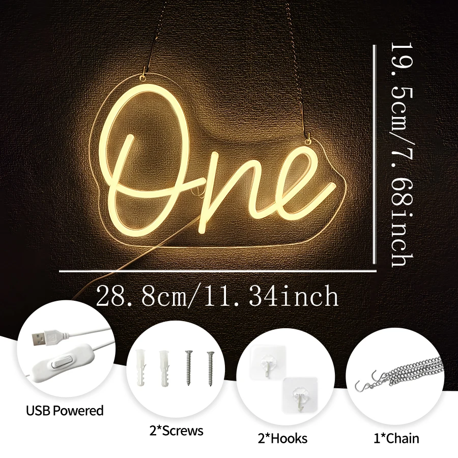 علامة نيون واحدة، مصنوعة يدويًا مع حروف LED بيضاء دافئة، تستخدم في غرفة النوم والمنزل والذكرى السنوية وعيد الحب لافتات الديكور الفنية.