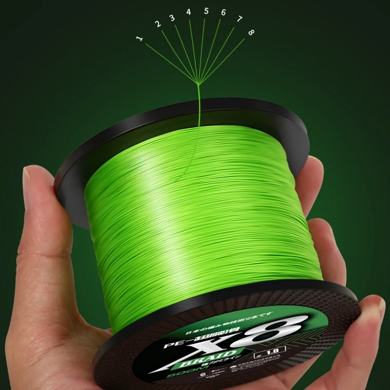 8 Strands Braided Fishing Line 300M 500M 1000M Japan Super Strong PE Multifilament Line Carp Fishing Accessories Saltwater pesca