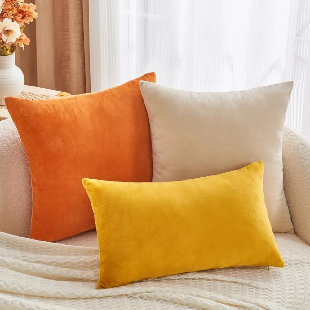 Superweicher Kissenbezug aus Samt für Sofa, Wohnzimmer, Housse De Coussin, 30 x 50 cm, dekorative Kissen, nordische Dekoration