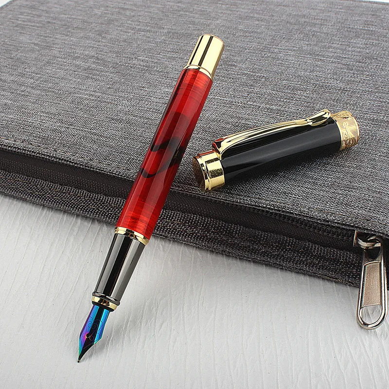 LANBITOU 2055 Metal and Resin Fountain Pen 0.38/0.5//Bent Nib  Writing Business Office Gift Ink Pen