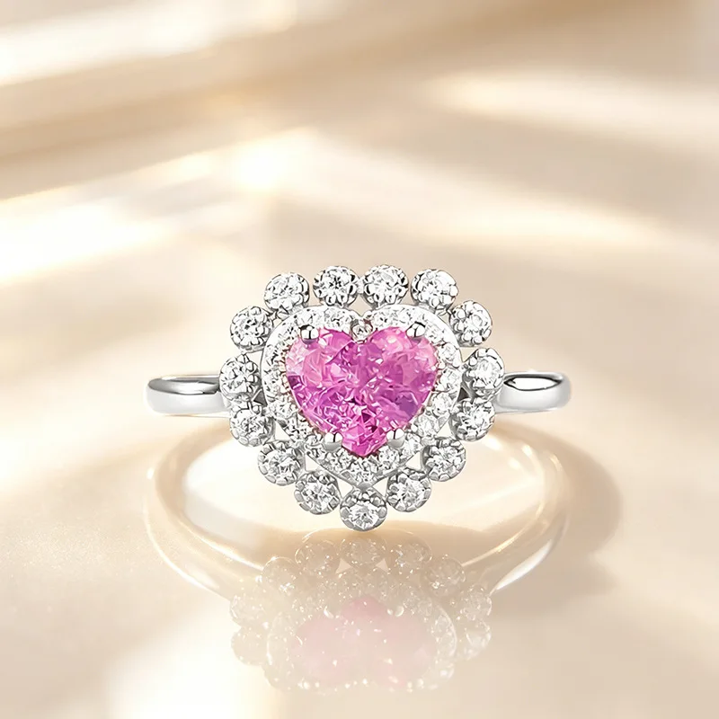 

Apaison Delicate 5x6mm Lab Grown Diamond Women's Ring - Bride Wedding Engagement Anniversary 925 Sterling Silver Jewelry Gift