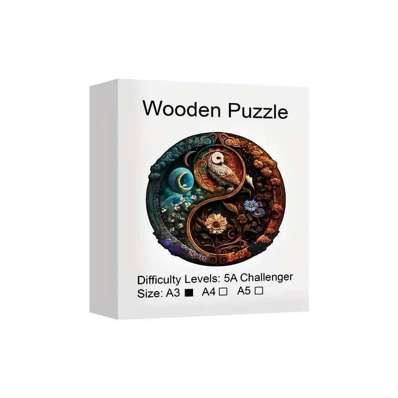 Yin-Yang Puzzle in legno per adulti bambini, giocattoli Puzzle a forma di animale irregolari unici, giochi di famiglia regalo di natale