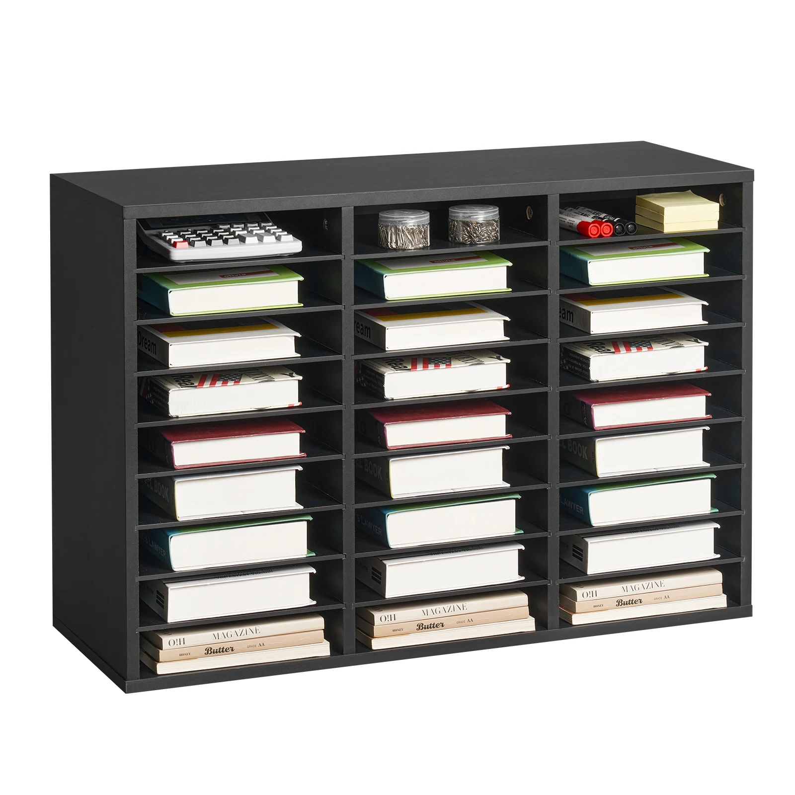 VEVOR Literature Organizer Wooden Mailbox Sorter Medium Density Fiberboard Office Home Classroom Storage for Files Documents