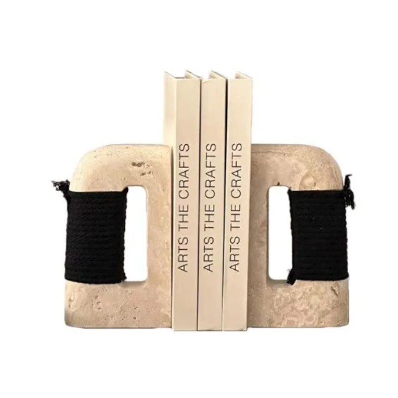 

Средневековый мраморный черный настольный держатель для книг с веревочным декором, украшение для создания атмосферы в доме