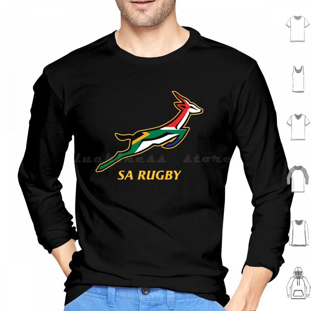 Rugby , South Africa Springbok Hoodies Long Sleeve Rugby South Africa Bokke Flag Africa Springbok Sport Sports African