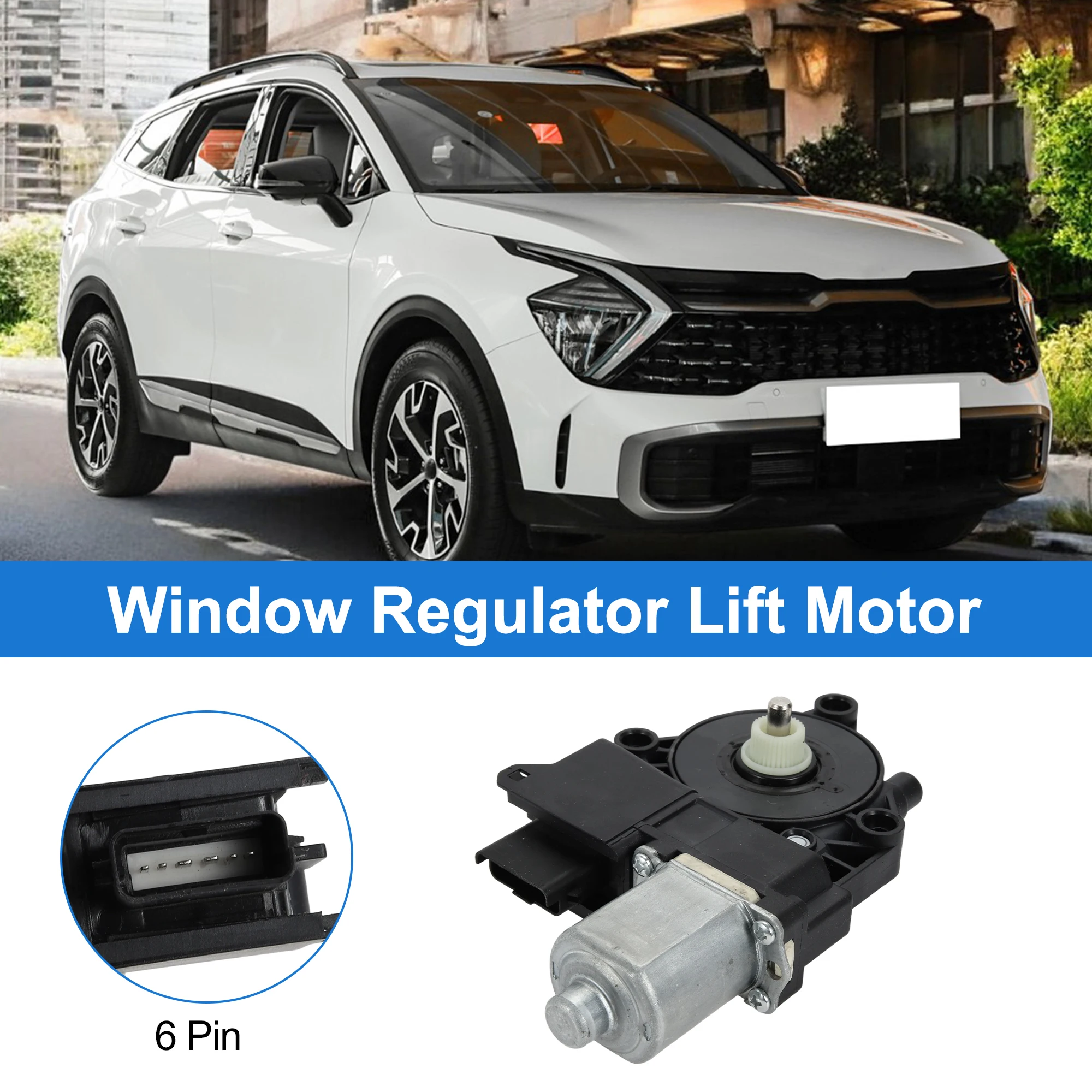 UXCELL No.82450D9010 Power Window Regulator Lift Motor for Kia Sportage 2016-2021