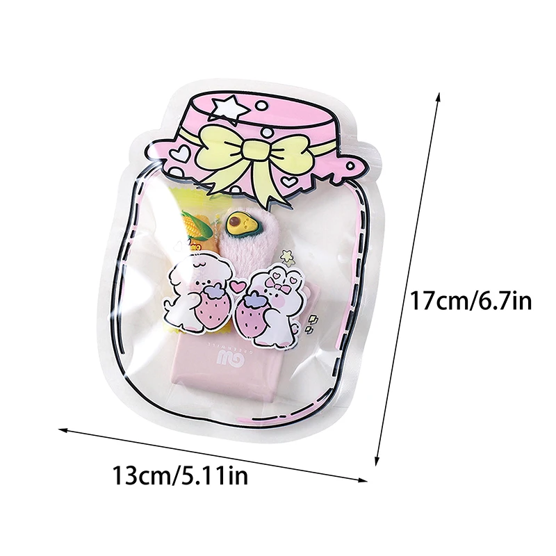 20Pcs Cartoon Printed Snack Cookie Storage Bag Self Sealing Design Easy To Use Small Item Storage Creative CandyBag