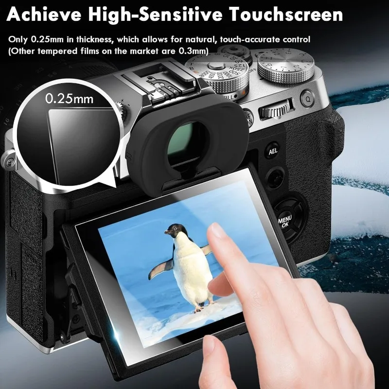 Tempered Glass Screen Protector for FUJIFILM X-M5 Sport Camera LCD Display Screen Protective Film Scratch Resistant Films Cover