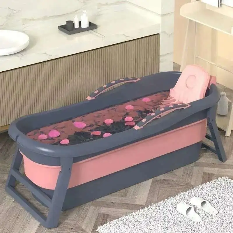 

Modern Plastic Folding Bathtub Adult Half Body Bath Basin Household Ice and Hot Bath Portable Bathtubs Winter Spa Bath Artifact