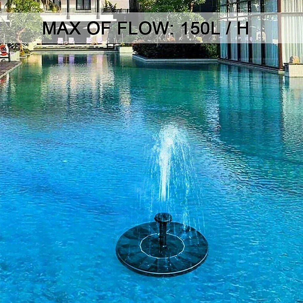 Schwimmende Solarbrunnenpumpe 1000mAh Akku 3.0W Solarbetriebener Wassersprüher Vogelbad Garten Pool Teich Outdoor-Dekorationsset – Detail 7