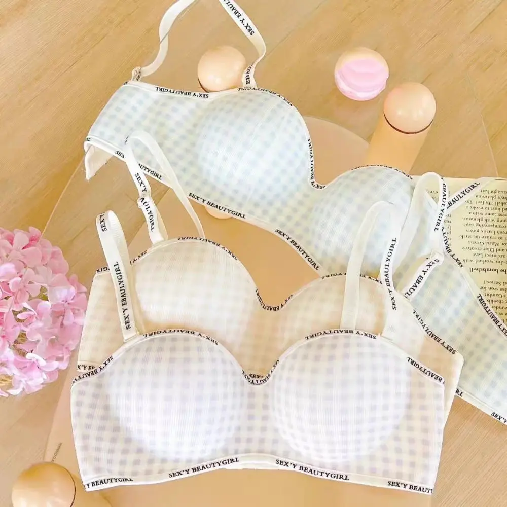 Нескользящий беспроводной бюстгальтер с буквенной сеткой, глубокий V-образный вырез, бесшовный бюстгальтер пуш-ап, нижнее белье, антипровисающее нижнее белье для женщин и женщин
