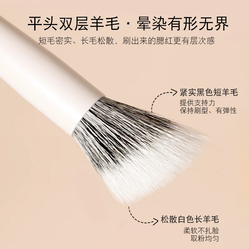 Double Wool Blush Loose Brushes Oblique Head Fluffy Partial Highlighter Makeup Brush Single Set Makeup Tools Brushes